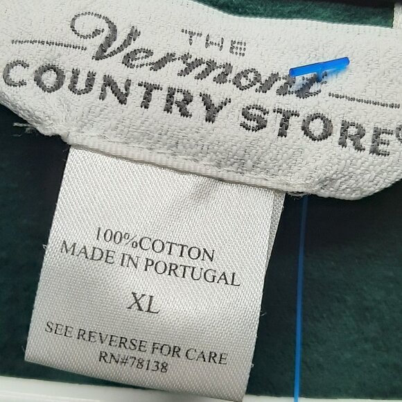 ‼️SOLD‼️ The Vermont Country Store Men's Sleepwear Robe Size XL Plaid Green - Picture 2 of 4